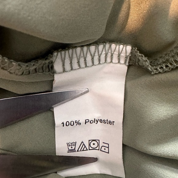 Light green leopard dress Women’s size XL with belt v neck long dress - Picture 5 of 8